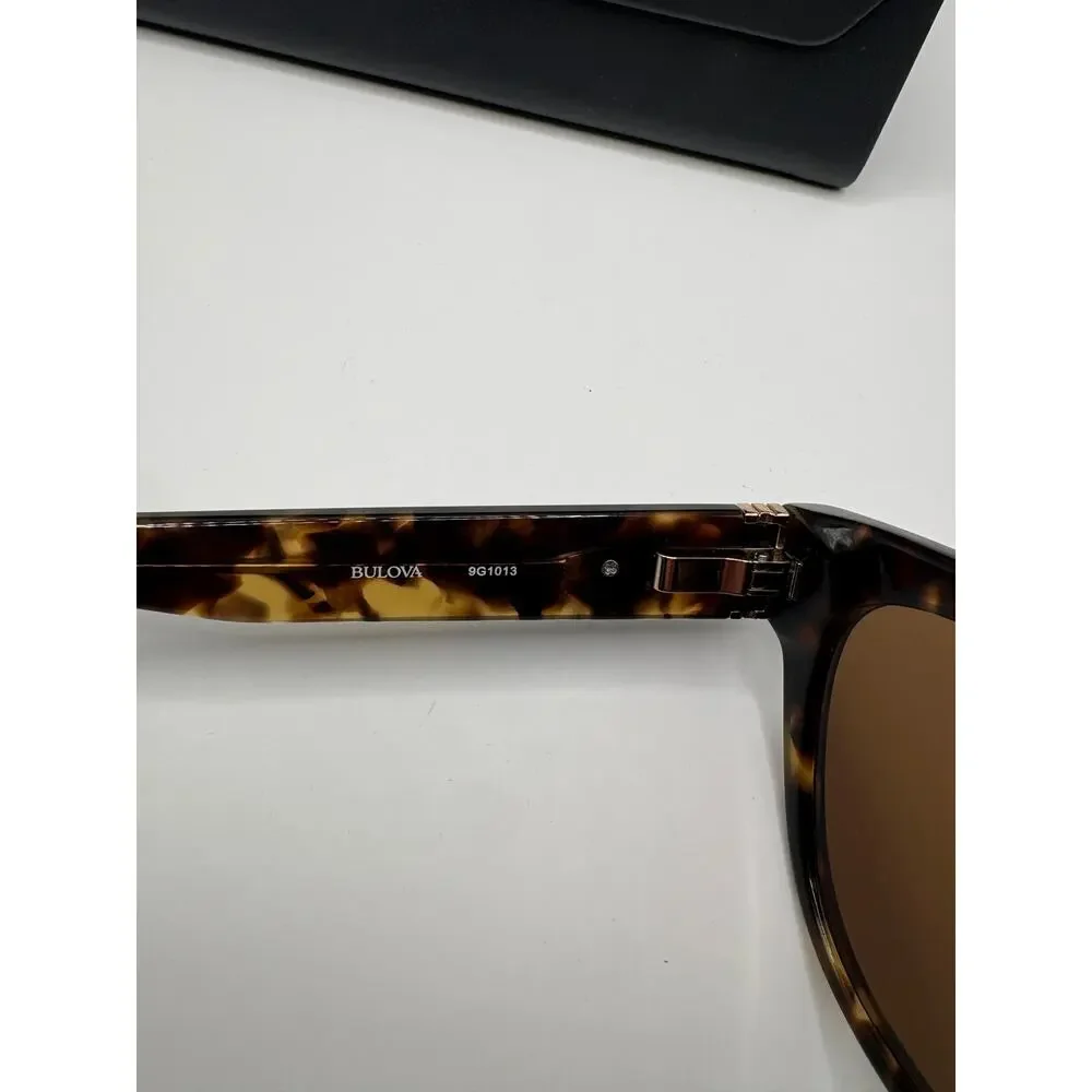 Bulova 9G1013 Cat Eye Sunglasses Brown Demi Tortoise Women's Case